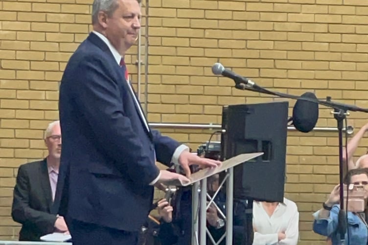 Alan Davies speaking after losing his Blaenau Gwent seat