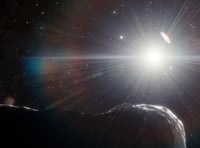 Will the "city destroying" asteroid be visible from Abergavenny? 