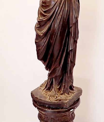 Regency Plaster Lamp Figure on Column