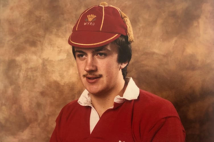The author Andrew Sutton when he played for Wales