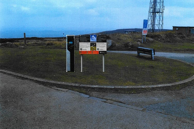How the car park ticket machine would look at Fox Hunter's Car Park near Blaenavon. BBNPA.
