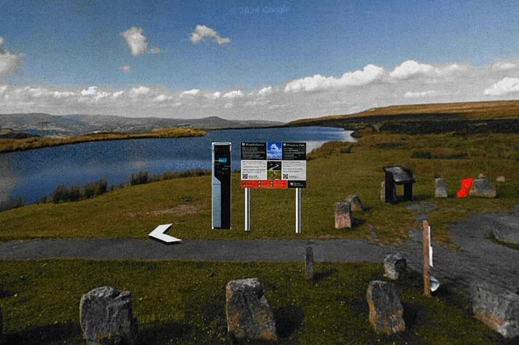 A graphic showing how the car park ticket machine would look at the Keepers Pond Car Park near Blaenavon. BBNPA