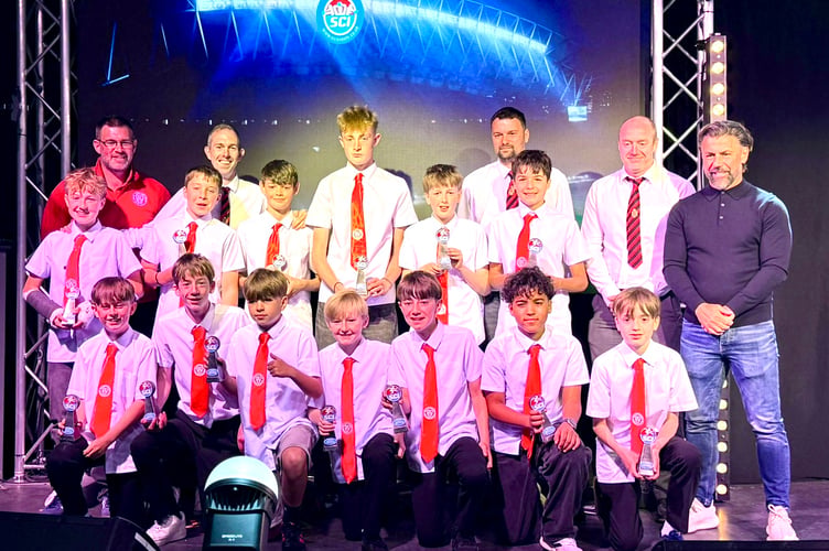 Mardy U13s dressed the part in their smart club kit when they were presented with their runner-up prizes
