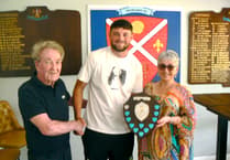 New shield presented to Tom in honour of Ron