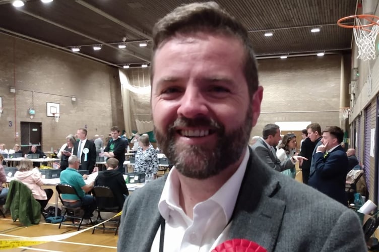 Anthony hunt at the 2026 senedd election count in Chepstow