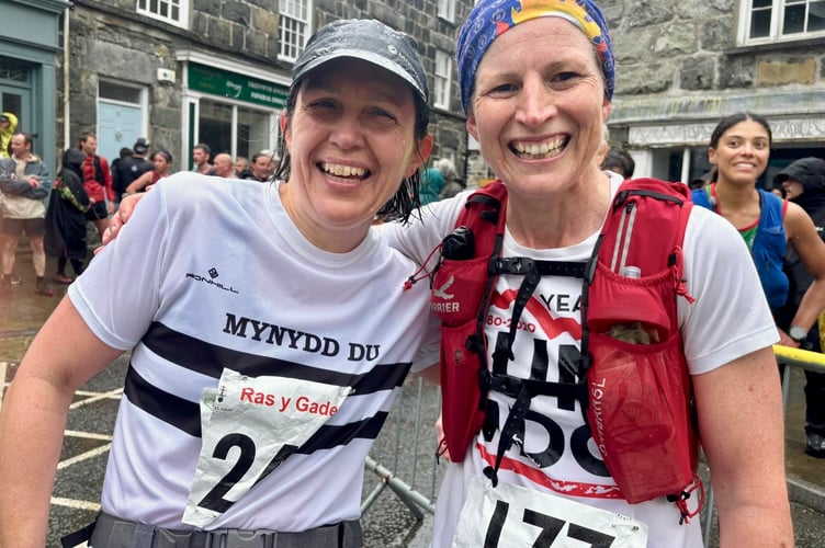 Katie ironside, right, and Emma McWilliams finished together. Photo: Ellie Salisbury
