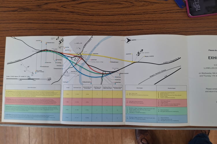 1980s Llanellen bypass plans