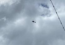 Police helicopter spotted circling Abergavenny Town Centre