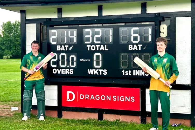 Jack Ryan and Dylan Bradley shared a record-breaking 321-run unbeaten opening stand