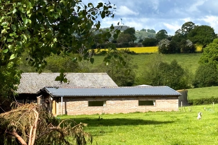 The unauthorised 'cabin' home at Gorstry Close Farm