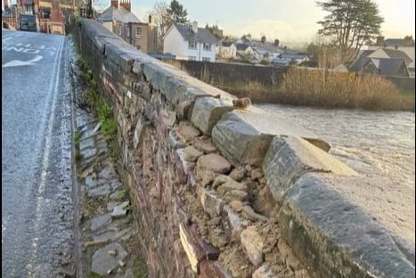 There has been more damage to Usk Bridge