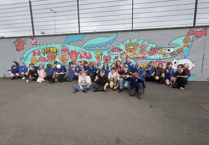 School kids celebrate completion of new artwork