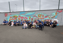 Cantref kids bring their community to life with new mural at town football club
