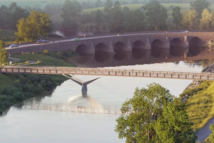 Llanfoist footbridge mockup