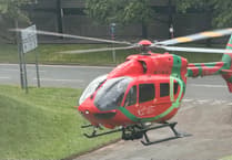 Air ambulance lands in town park as medics respond to incident