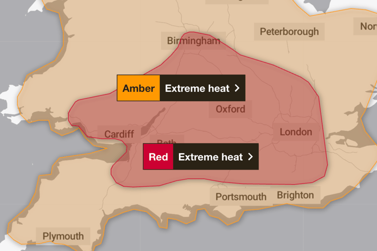 Red weather warning