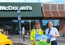 McDonald's teams up with Keep Abergavenny Tidy to curb littering at the site