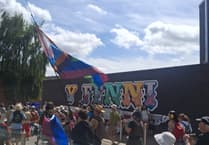 Abergavenny pride parades through town in the sun