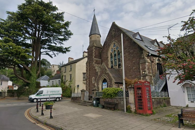 The chapel in Tywyn Square, Usk
