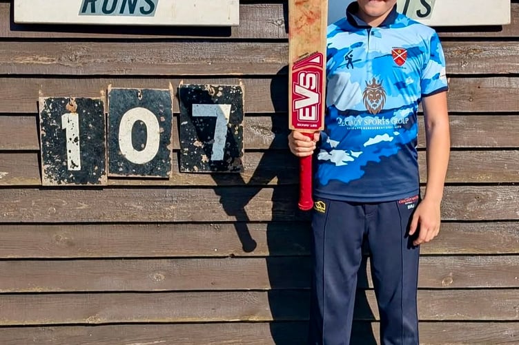 Ted Jackson, 12, fired a magnificent century for Abergavenny 4ths