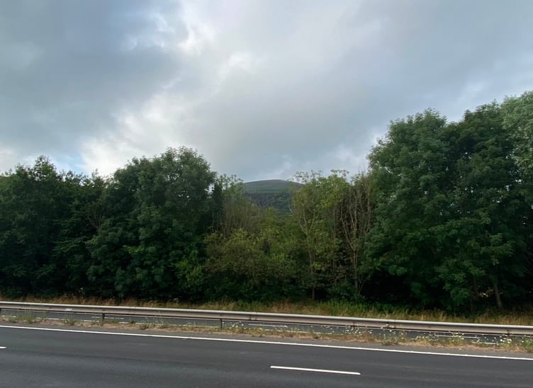 Smoke still coming from wildfire in Blaenavon this morning.