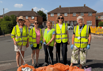 Catherine Fookes joins community litter pick in Monmouthshire
