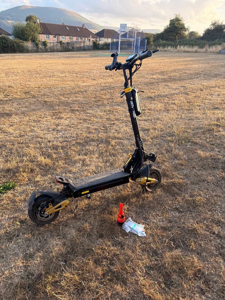 Electric scooter seized in Abergavenny