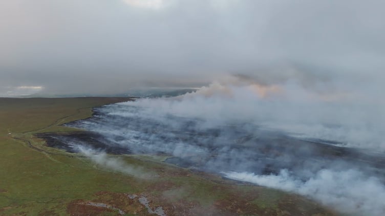 Llangynidr Moorlands fire Monday 10.08.26