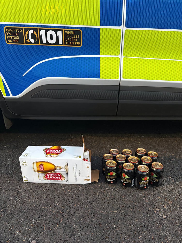 Alcohol seized by police in Bailey park