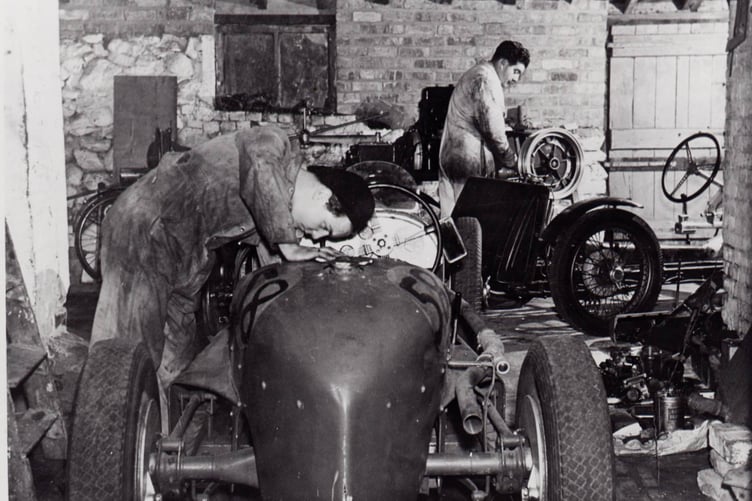 Jack at work in his first workshop.