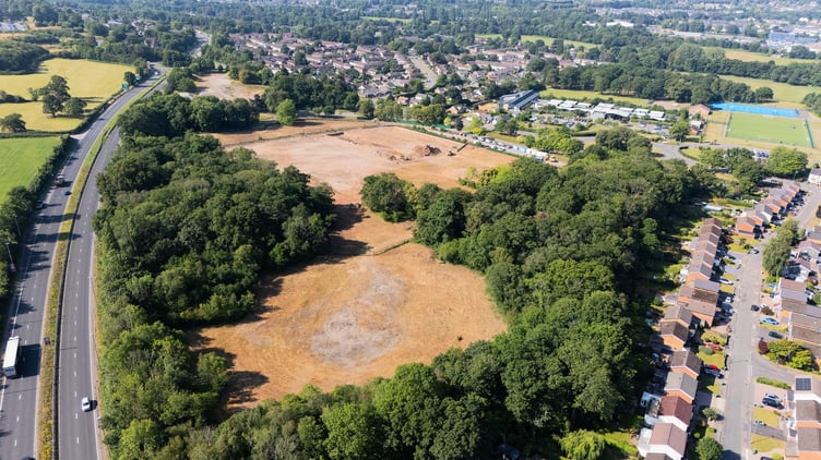Old county hall site in Cwmbran