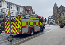 Fire engine spotted on Frogmore Street in Abergavenny