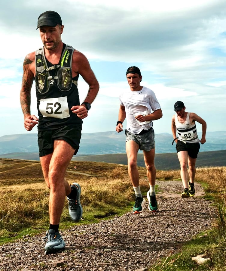 Tough going in the Waun Fach fell race