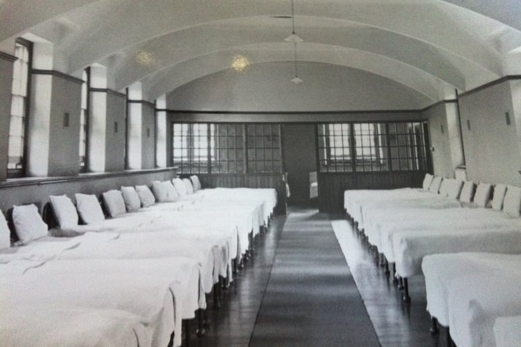 Another view of a communal ward where patient privacy wasn't high on the agenda