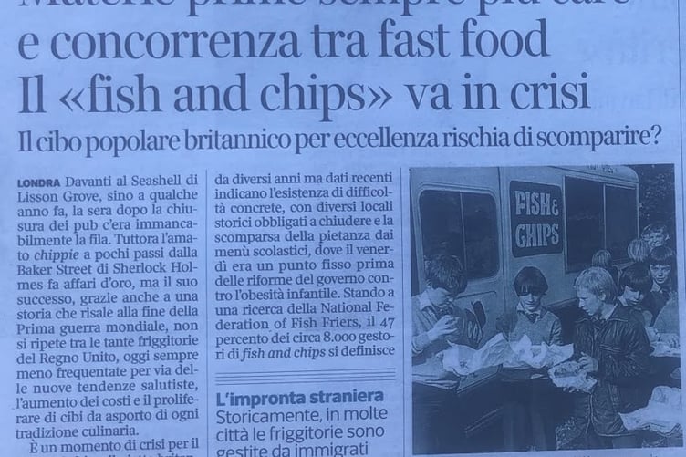 A newspaper cutting