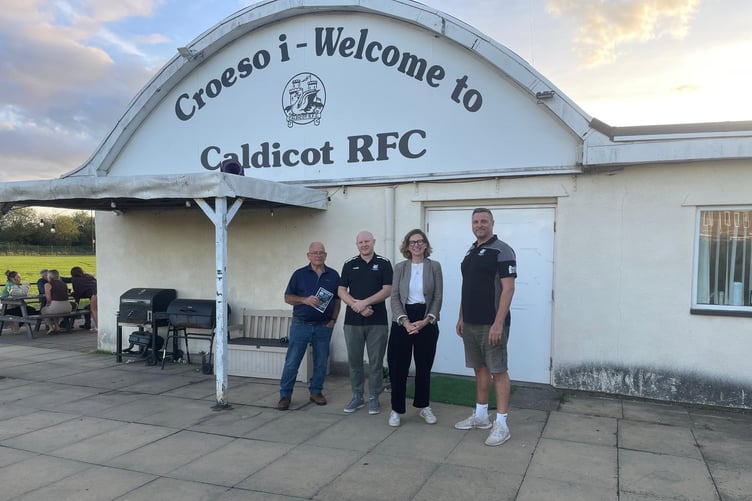 Caldicot RFC Visit with Catherine Fookes MP