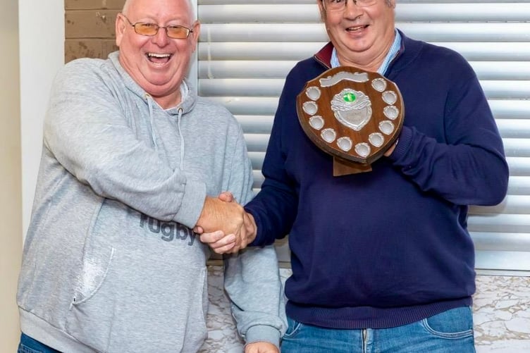 Personality of the Year Paul Harvard pictured with last year's winner Eryl Cook