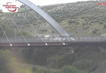 Heads of the Valleys road closed as emergency crews race vehicle fire on bridge