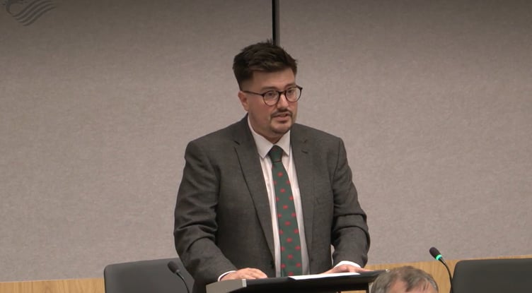 Matthew Jones MS in the Senedd