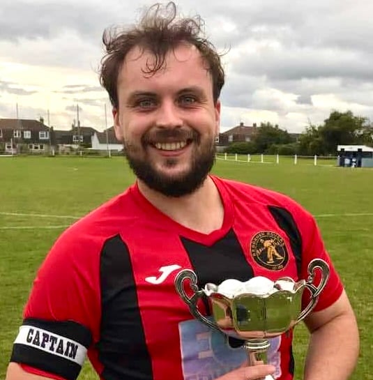 Former Redbrook Rovers captain Larsson Brown fired a hat-trick for Raglan Juniors