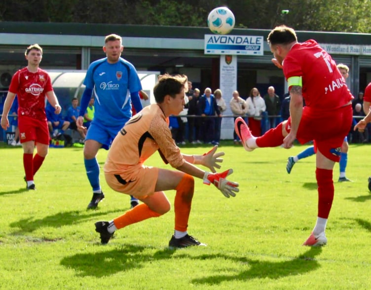 Aber clear their lines in the 2-0 win at Croeseyceliog