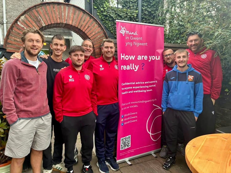 Mardy AFC were up for the cup in more ways than one, World Mental Health Day coffee morning at The Dugout Cafebar alongside Mind in Gwent before playing their cup games