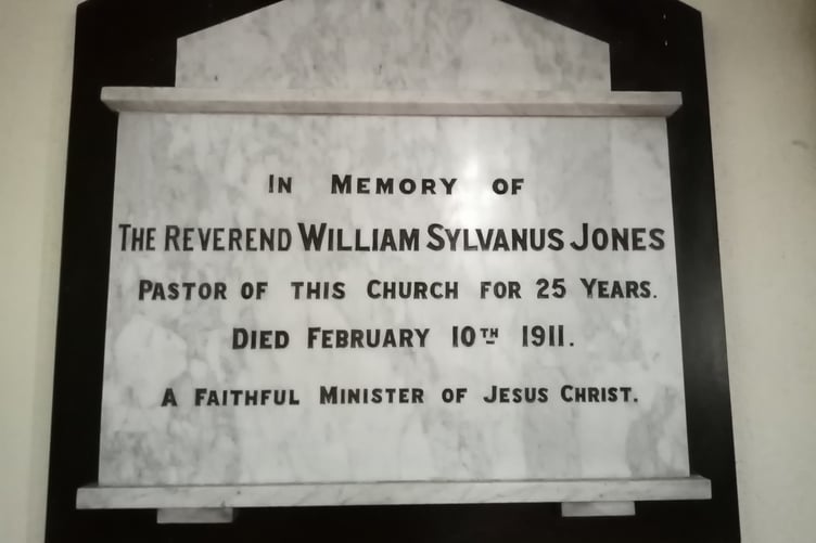 A memorial stone