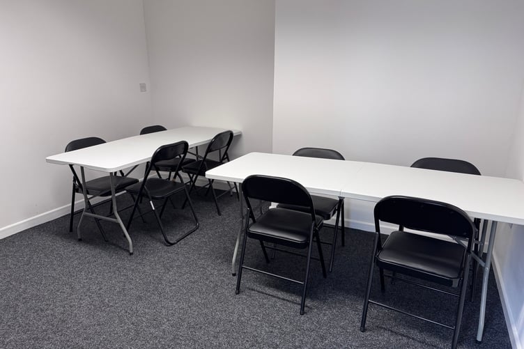 A table and chairs