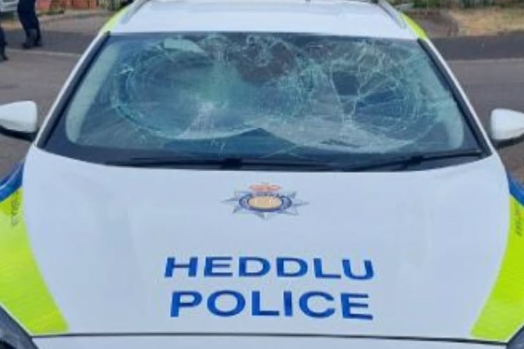 Damage to the police vehicle cost oner £2,000