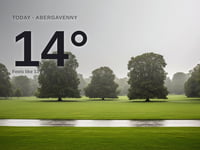 Abergavenny: cloudy day, high of 14°C
