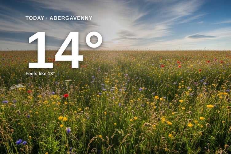 Abergavenny weather: partly cloudy Friday with little chance of rain and a high of 15°C