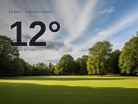 Abergavenny: partly cloudy day, high of 12°C